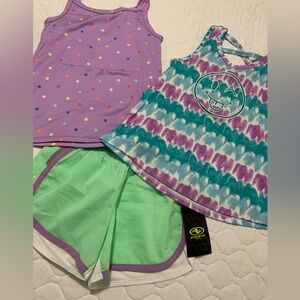 Girls Shorts and two tank tops bundle size 4-5